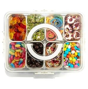 Divided Snack Box Container with Lid